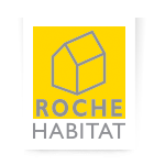 Logo Roche Habitat jaune et blanc